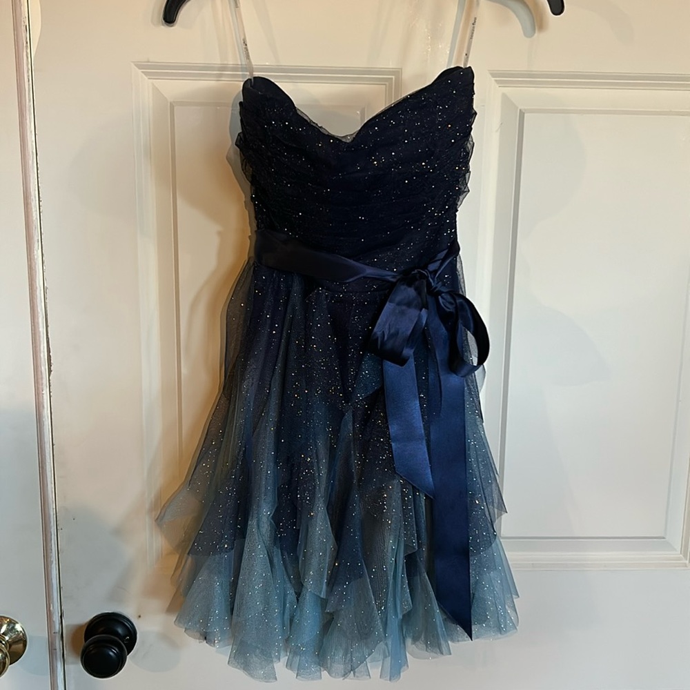 Size 9 strapless blue fairy dress